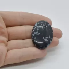 Cabochon Obsidian Fulg de nea 38x26x7mm C73