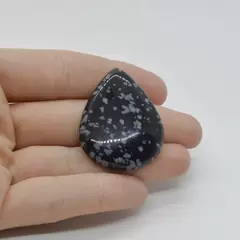 Cabochon Obsidian Fulg de nea 38x30x7mm C94