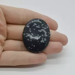 Cabochon Obsidian Fulg de nea 39x30x7mm C28