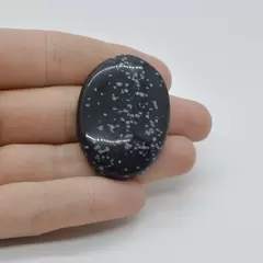 Cabochon Obsidian Fulg de nea 40x28x6mm C76