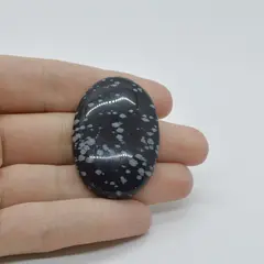 Cabochon Obsidian Fulg de nea 41x27x9mm C6