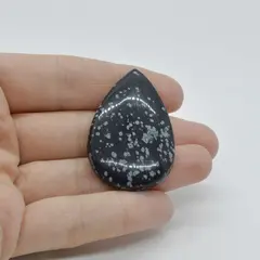 Cabochon Obsidian Fulg de nea 42x27x6mm C11