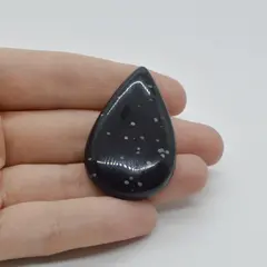 Cabochon Obsidian Fulg de nea 44x27x8mm C49