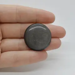 Cabochon Obsidian Silver 29x29x7mm C20