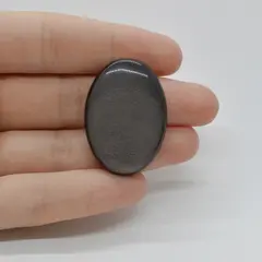 Cabochon Obsidian Silver 35x25x6mm C13