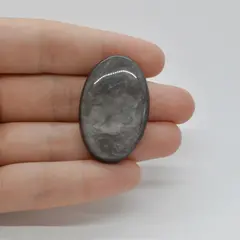 Cabochon Obsidian Silver 37x24x7mm C24