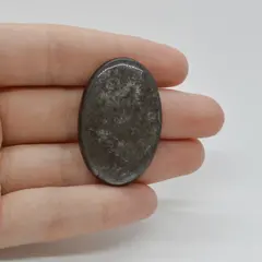 Cabochon Obsidian Silver 39x25x6mm C30
