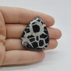 Cabochon Septaria Negru 40x33x5mm C5