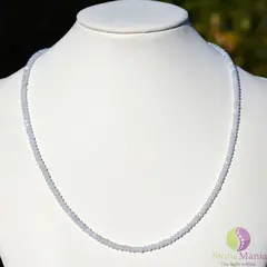 Colier calcedonie discuri 3mm si argint 925