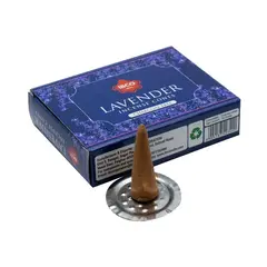 Conuri parfumate Ibco India - Lavander, 10 buc