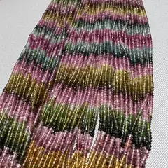 Sirag turmalina multicolor discuri fatetate, 2-3mm, 33cm
