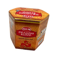 Conuri parfumate HEM Dragons Blood, backflow - 40 buc