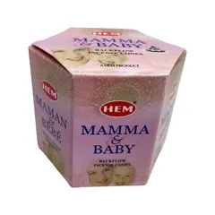 Conuri parfumate HEM Mamma and Baby , backflow - 40 buc