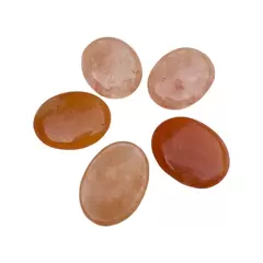 Piatra terapeutica Worry stone Calcit orange, 30-40mm