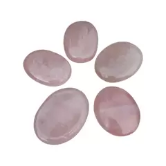 Piatra terapeutica Worry stone Cuart roz, 30-40mm