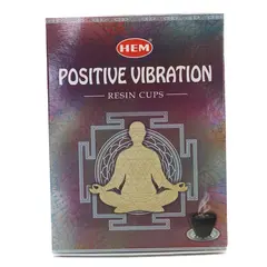 Set cupe cu carbune si rasina naturala HEM - Positive vibration, 10buc