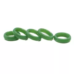 Inel circular din agat verde intens 17-18mm