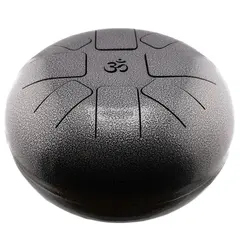 Toba metalica cu 8 note si simbolul OM, handpan - 35cm