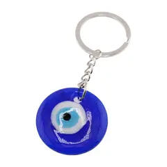 Breloc Feng Shui cu ochi protector din sticla, rotund 3,5cm