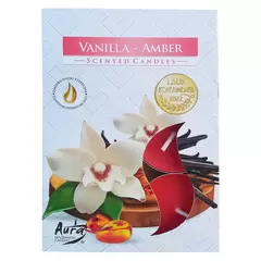 Set 6 pastile lumanari parfumate Bispol - Vanilla Amber