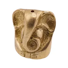 Suport ardere betisoare parfumate, cap de elefant din metal auriu