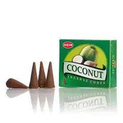 Conuri parfumate fumigatie HEM Coconut 10 buc