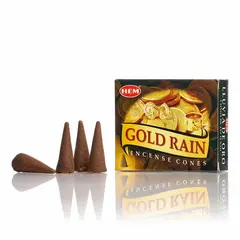 Conuri parfumate fumigatie HEM Gold Rain 10 buc