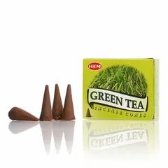 Conuri parfumate fumigatie HEM Green Tea 10 buc