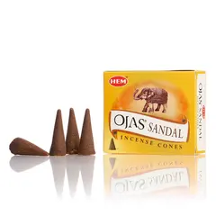 Conuri parfumate fumigatie HEM Ojas Sandal 10 buc