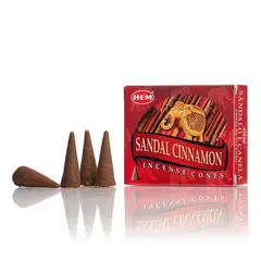 Conuri parfumate fumigatie HEM Sandal Cinnamon 10 buc