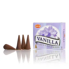 Conuri parfumate fumigatie HEM Vanilla 10 buc