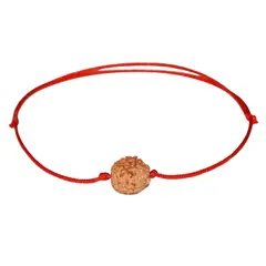 Bratara snur rosu rudraksha 5 mukhi