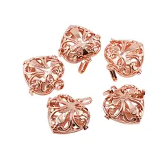Suport pentru cristale aramiu model inima cu cruce, 30mm