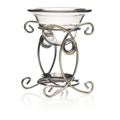 Suport aromaterapie din metal si vas de sticla, AR110