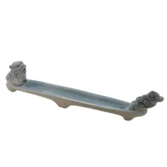 Suport din ceramica pentru ardere betisoare si conuri parfumate, caine Fu, 30cm, AR80