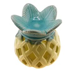 Vas aromaterapie din ceramica cu model ananas, galben, 12cm, AR103