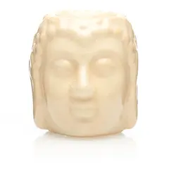 Vas aromaterapie din ceramica cu model Buddha, mic - alb R112
