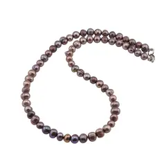 Colier Perle de cultura maro sfere neuniforme 6-8mm