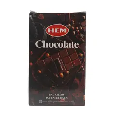 Conuri parfumate fumigatie HEM Chocolate backflow, 10 buc