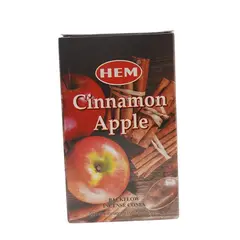 Conuri parfumate fumigatie HEM Cinnamon Apple backflow, 10 buc