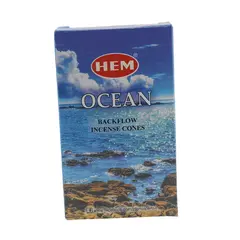 Conuri parfumate fumigatie HEM Ocean backflow, 10 buc