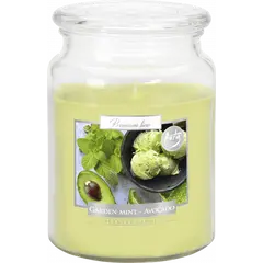 Lumanare parfumata Bispol borcan Premium line - Garden mint - Avocado