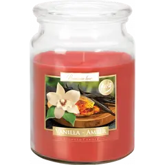 Lumanare parfumata Bispol borcan Premium line - Vanilla - Amber
