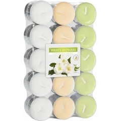 Set 30 pastile lumanari parfumate Bispol - White flower