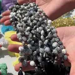 Sirag briolete Opal Dendritic, 10-11mm, 21cm