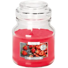 Lumanare parfumata Bispol borcan cu capac - Strawberry