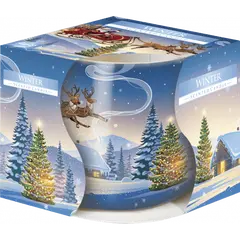 Lumanare parfumata Bispol cu pahar imprimat tip bol - Winter