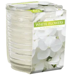Lumanare parfumata Bispol in pahar spirala - White Flower