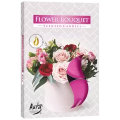 Set 6 pastile lumanari parfumate Bispol - Flower Bouquet