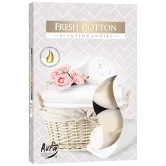 Set 6 pastile lumanari parfumate Bispol - Fresh Cotton